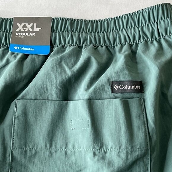 Columbia Mens Summerdry Water Short Size XXL Green 8" Inseam Omni-Shade - Picture 7 of 13